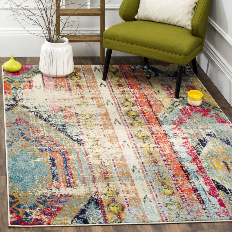 Mistana Newburyport Beige/Orange Area Rug & Reviews Wayfair.ca